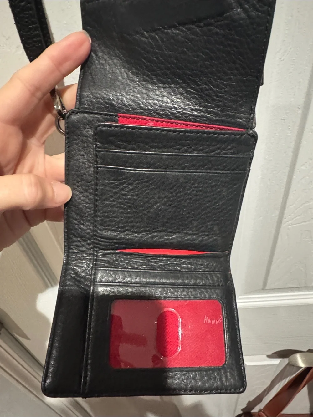 Hammitt Levy wallet crossbody black/gunmetal